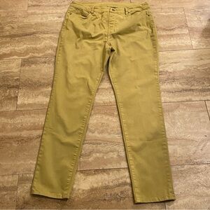 Soft Surroundings Womens Straight Leg Jeans Large Tall Greenish High Rise